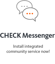 CHECK Messenger- Install integrated community service now!